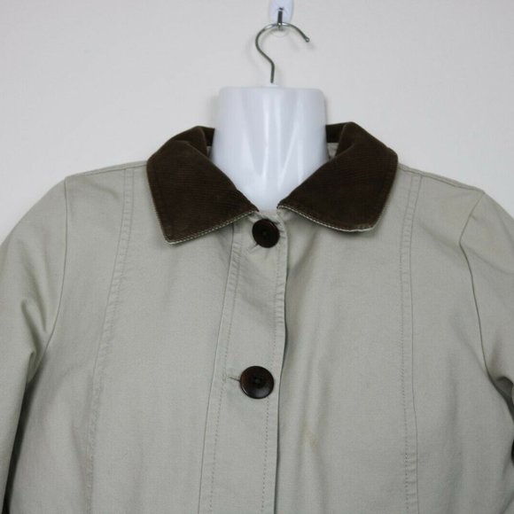 LL Bean Womens Coat Long Sleeve Cotton Pockets - Picture 3 of 5